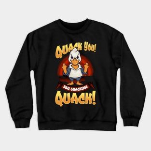 Angry Ducks Geese Pun Meme Men Women Funny Duck Goose Crewneck Sweatshirt